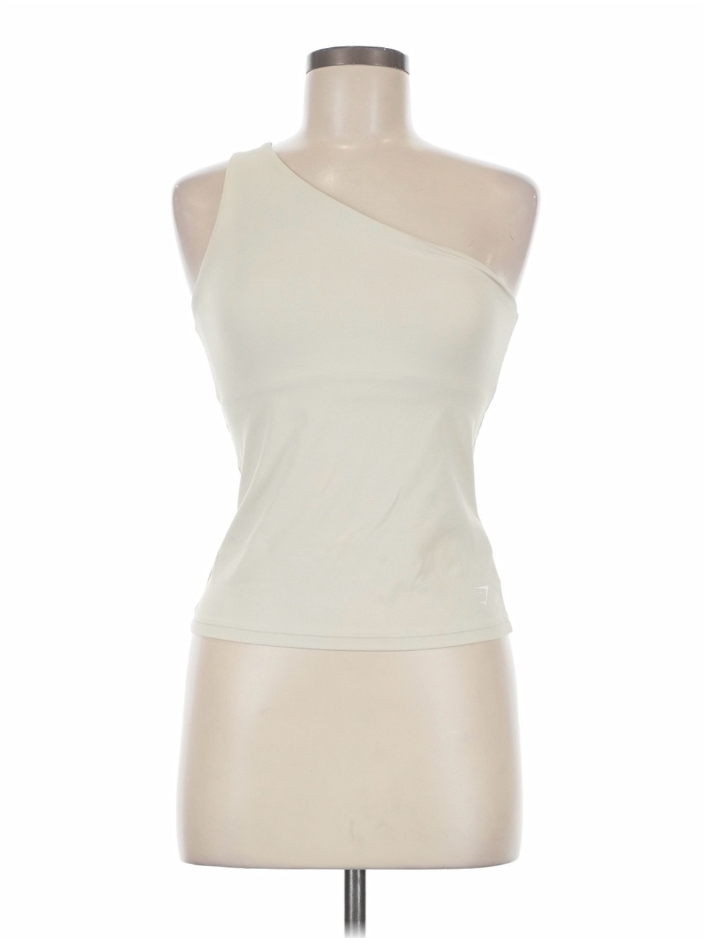 Gymshark Cream One-Shoulder Athletic Top